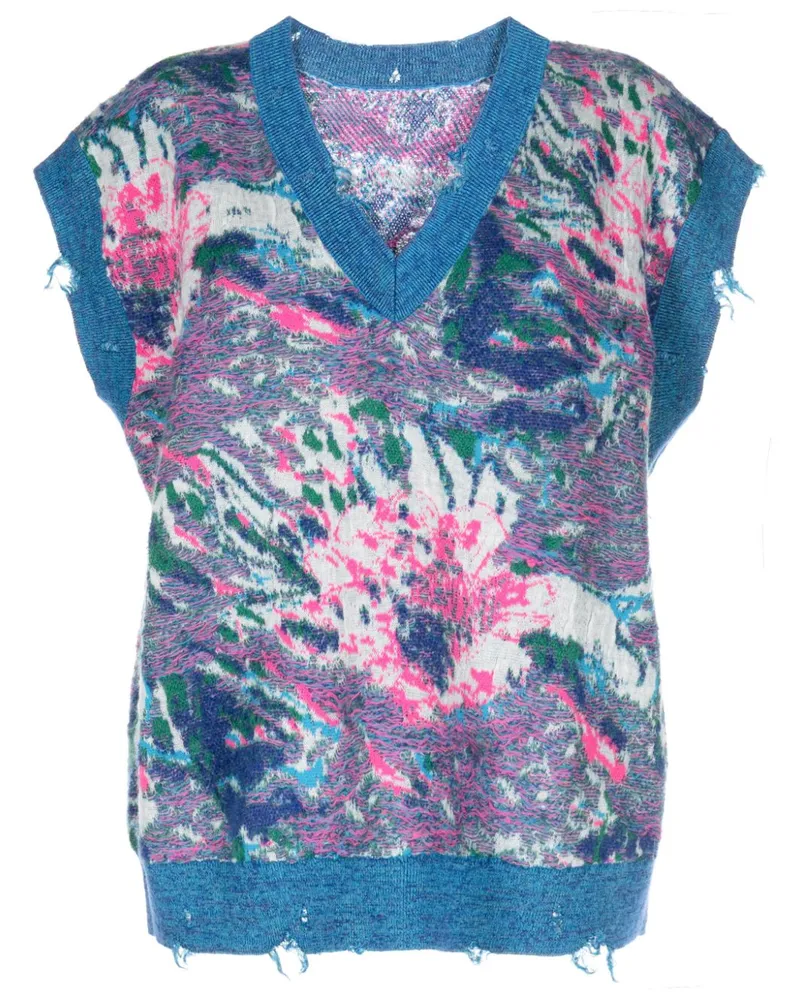 JNBY Pullunder aus Mohairgemisch mit Blumenjacquard - Mehrfarbig Mehrfarbig