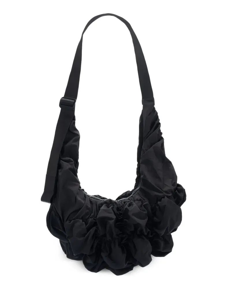 COTEetCIEL Geraffte Schultertasche - Schwarz Schwarz