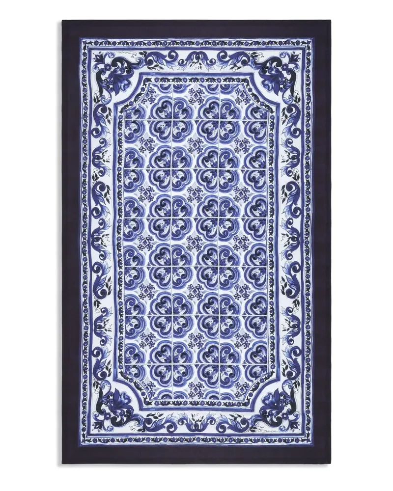 Dolce & Gabbana Tischdecke aus Leinen - Blau Blau