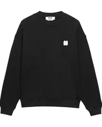 MSGM Sweatshirt mit Logo-Patch Schwarz