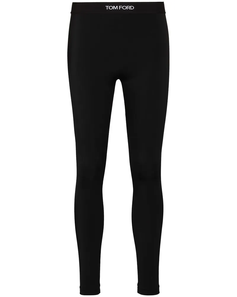Tom Ford Leggings mit Logo-Bund - Schwarz Schwarz