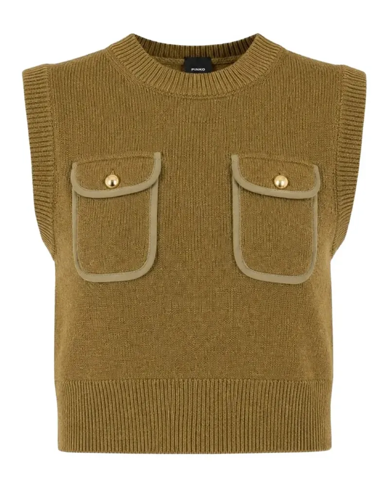 Pinko pocket-detail knitted vest - Grün Grün
