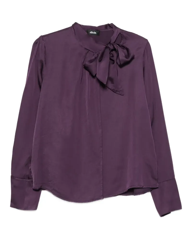 Dixie Schluppenbluse aus Satin - Violett Violett