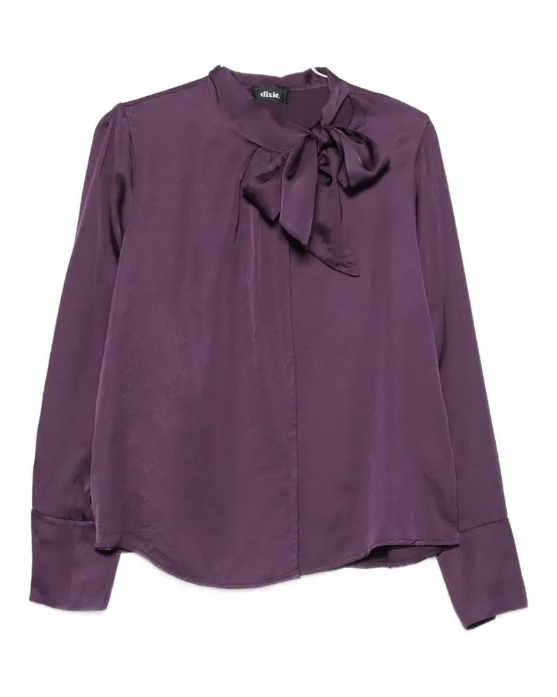 Dixie Schluppenbluse aus Satin - Violett Violett