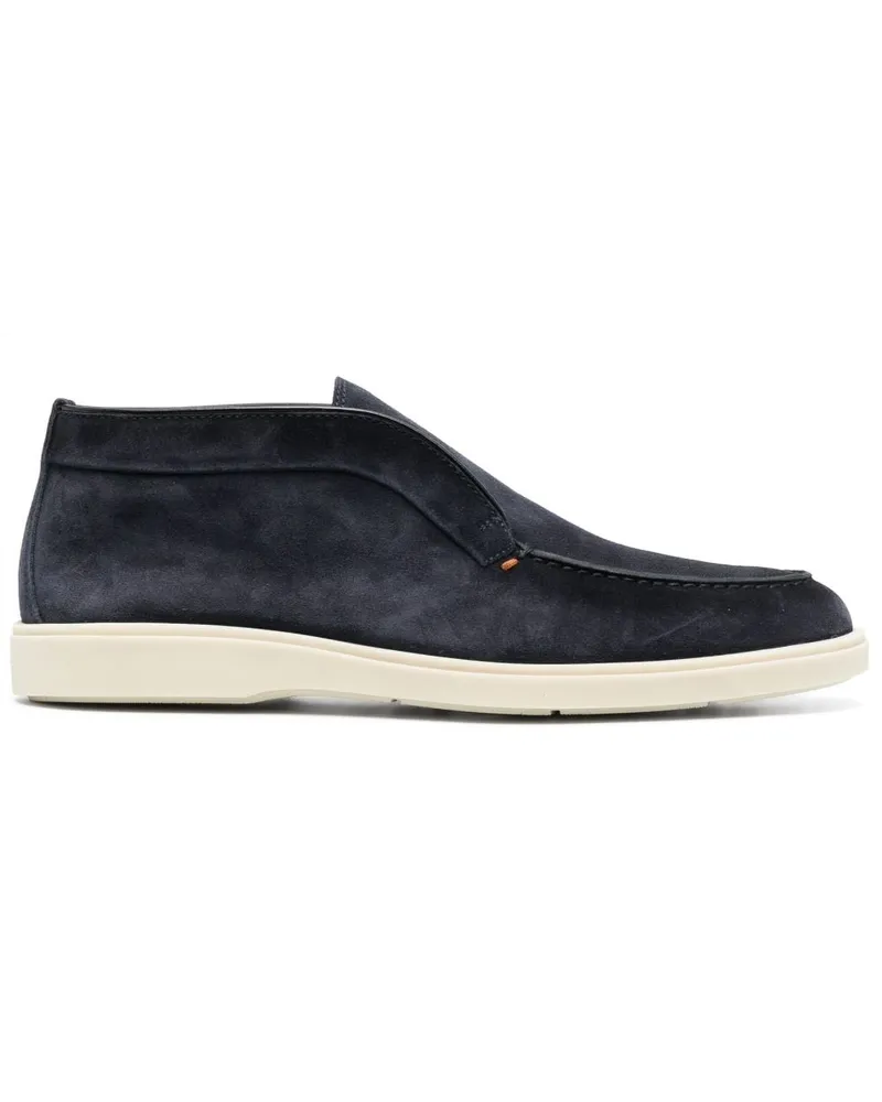 Santoni Loafer mit Ziernaht - Blau Blau