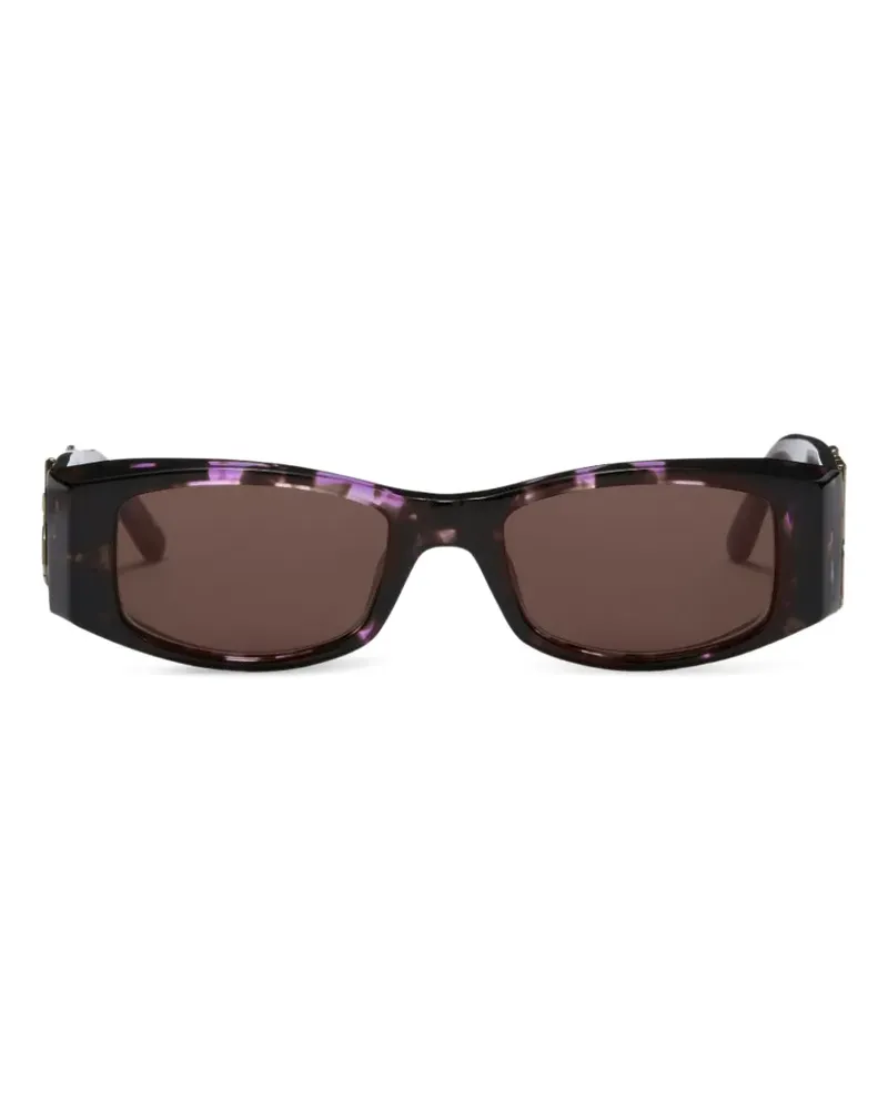 Palm Angels Geometrische Sonnenbrille - Schwarz Schwarz