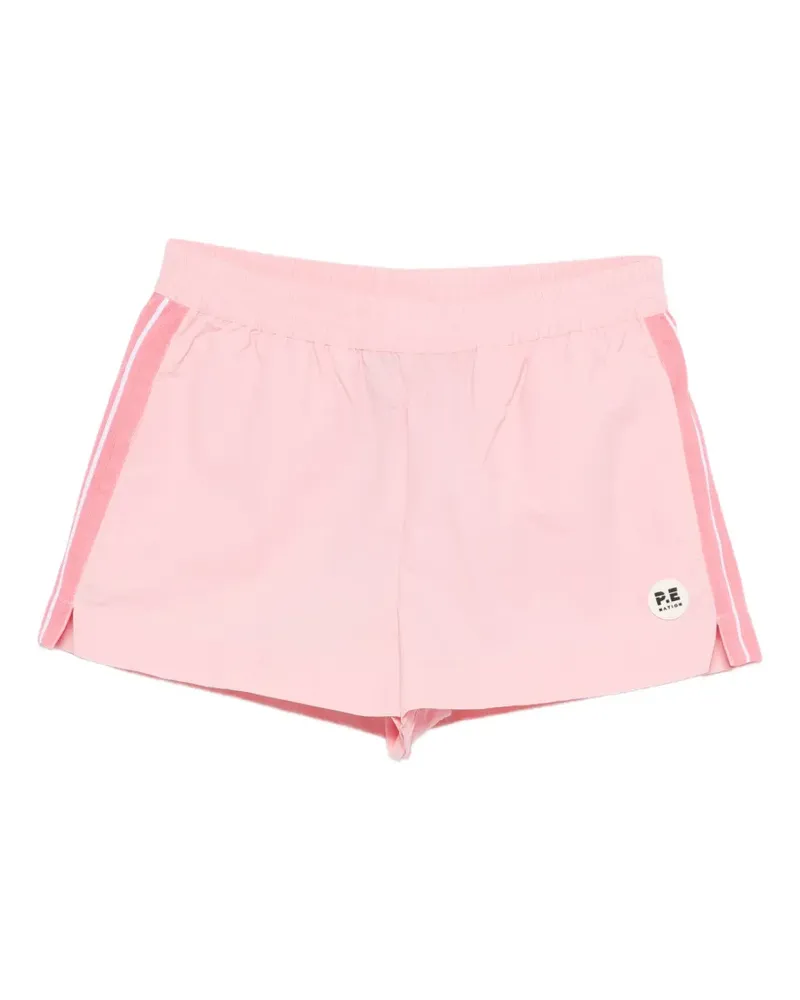 P.E. NATION striped-detail performance shorts - Rosa Rosa