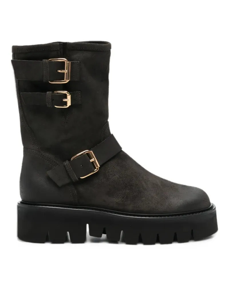 Attilio Giusti Leombruni Luggie Biker buckle-fastening boots - Grau Grau