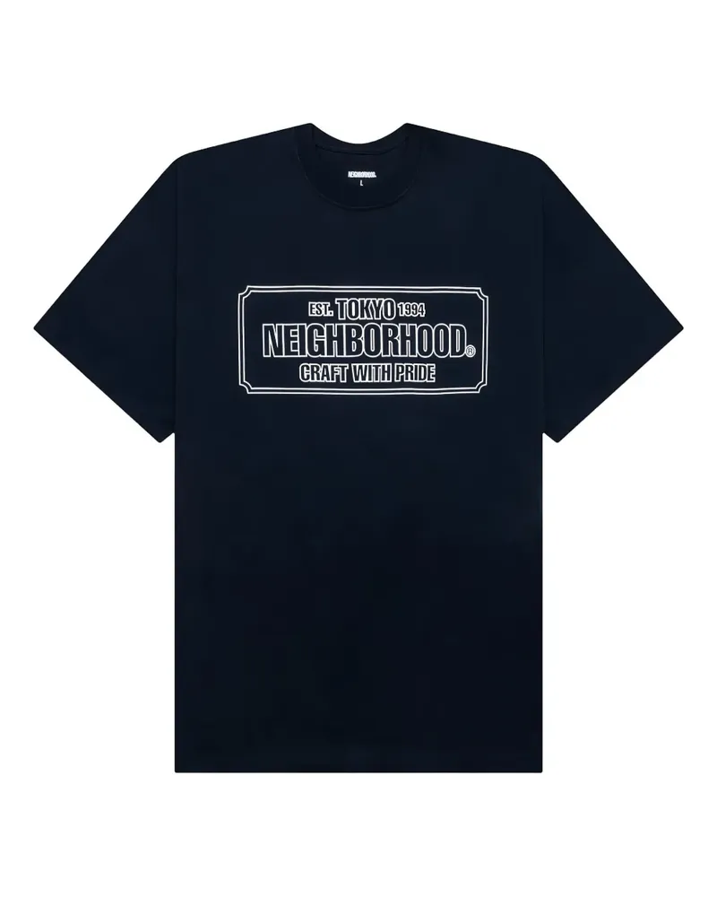 Neighborhood T-Shirt mit Logo-Print - Blue Blue