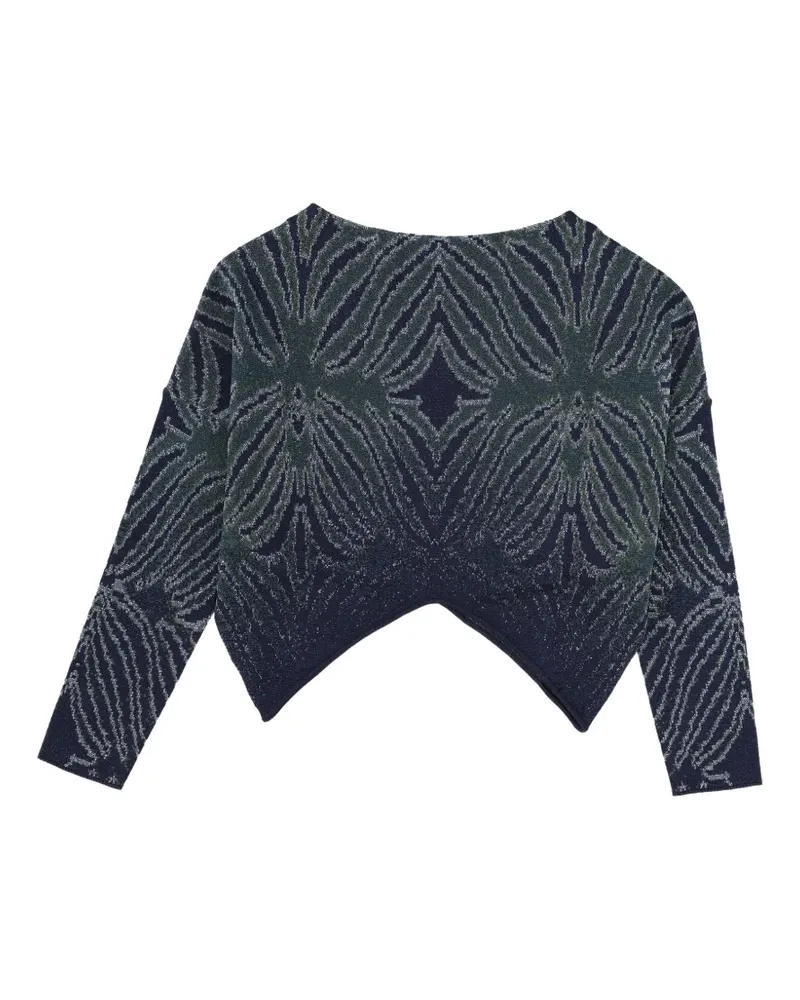 Circus Hotel Gemustertes Cropped-Top - Blau Blau