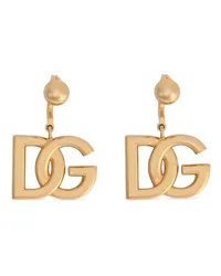 Dolce & Gabbana Hängeohrringe mit DG Gold