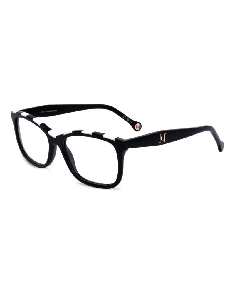 Carolina Herrera New York Brille mit eckigem Gestell - Schwarz Schwarz
