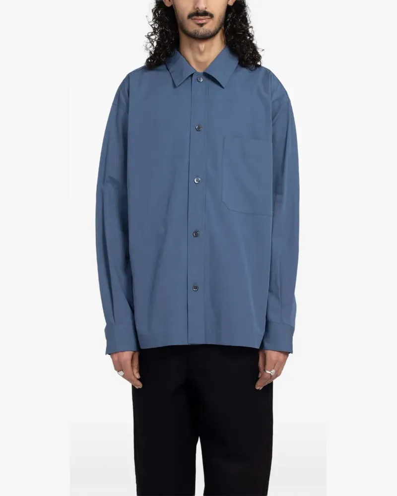 Margaret Howell Hemd mit vorstehender Blende - Blau Blau