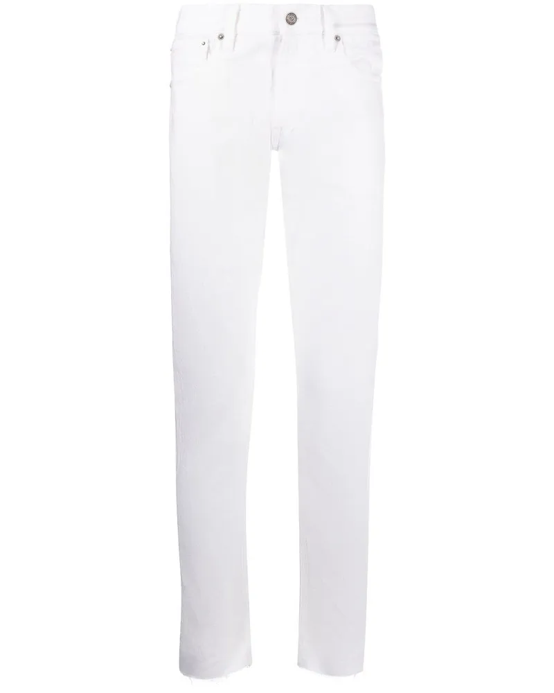 Ralph Lauren Straight-Leg-Jeans mit Logo-Patch Weiß