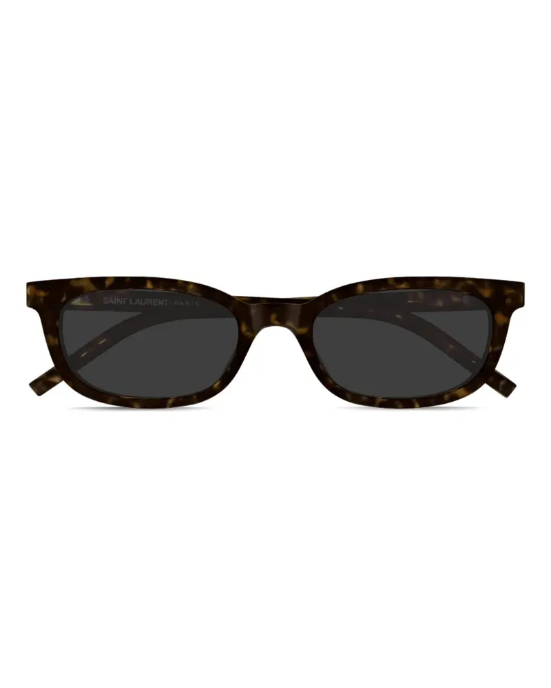 Saint Laurent Sonnenbrille mit eckigem Gestell - Braun Braun