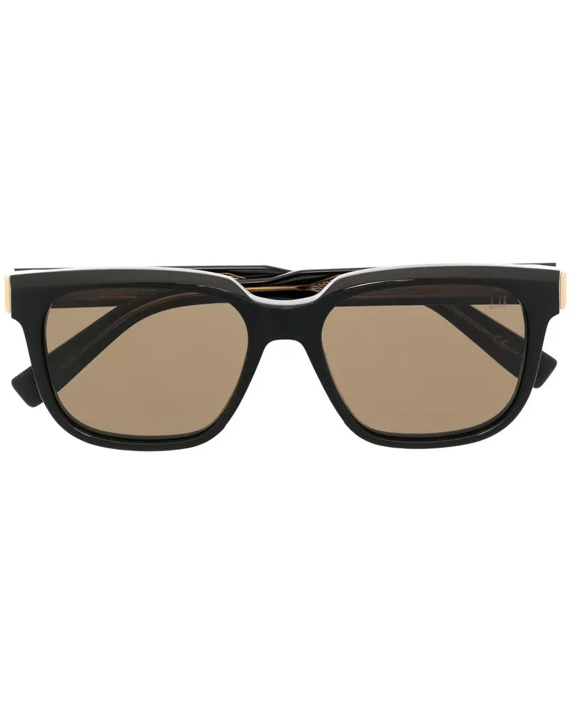 Dunhill Sonnenbrille mit eckigem Gestell - Schwarz Schwarz