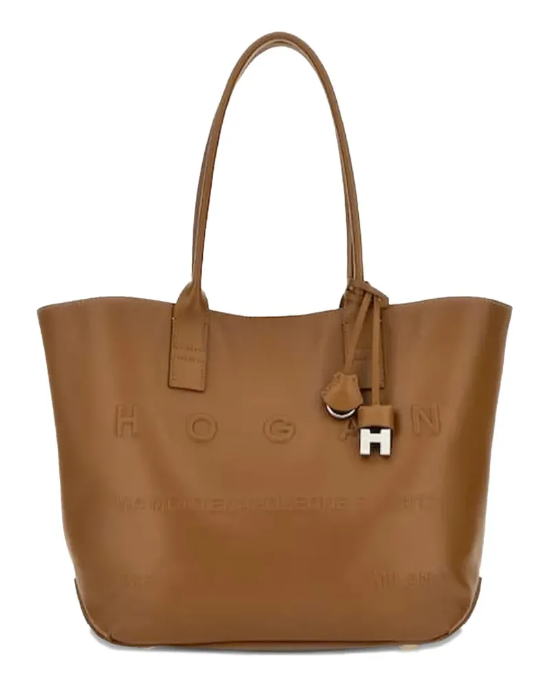 Hogan small Address leather tote bag - Braun Braun