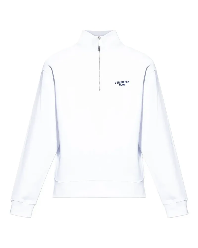 Dsquared2 Sweatshirt mit Reißverschluss - Weiß Weiß