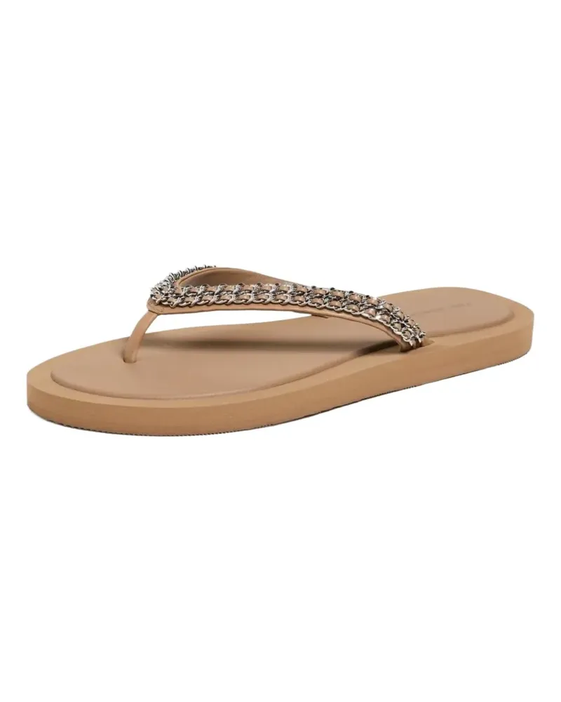 Tory Burch Kira chain-link flip flops - Braun Braun