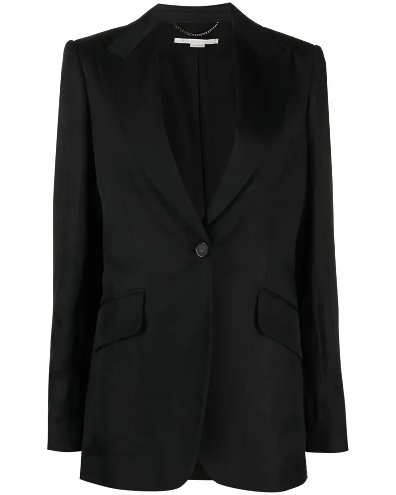 Stella McCartney Einreihiger Blazer - Schwarz Schwarz