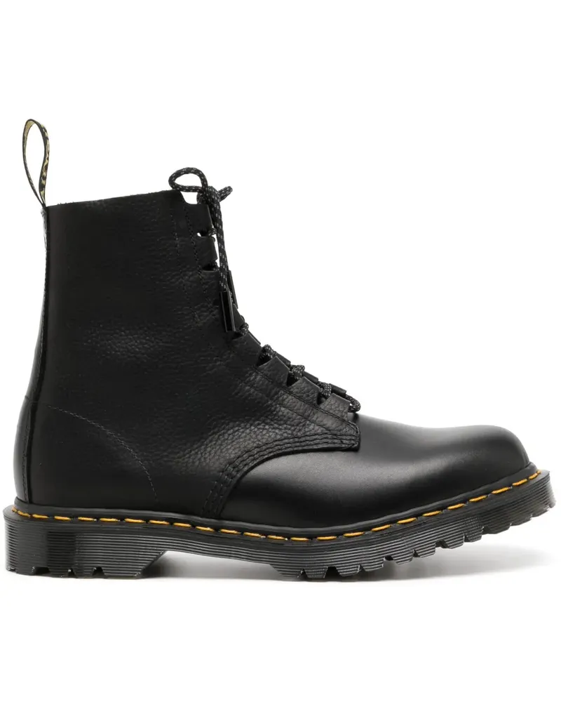 Dr.Martens Bikerstiefel mit Schnürung - Schwarz Schwarz