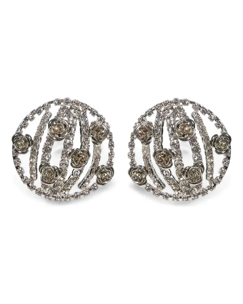 Magda Butrym crystal-embellished floral earrings - Silber Silber