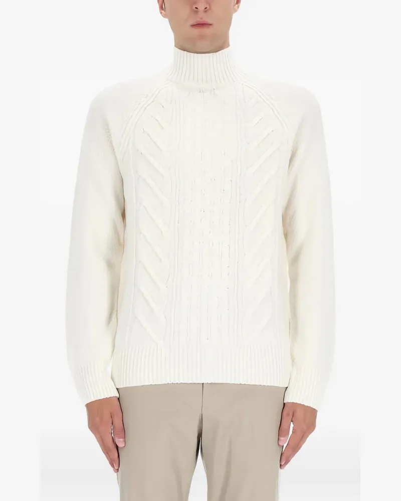 HUGO BOSS cable-knit sweater - Weiß Weiß