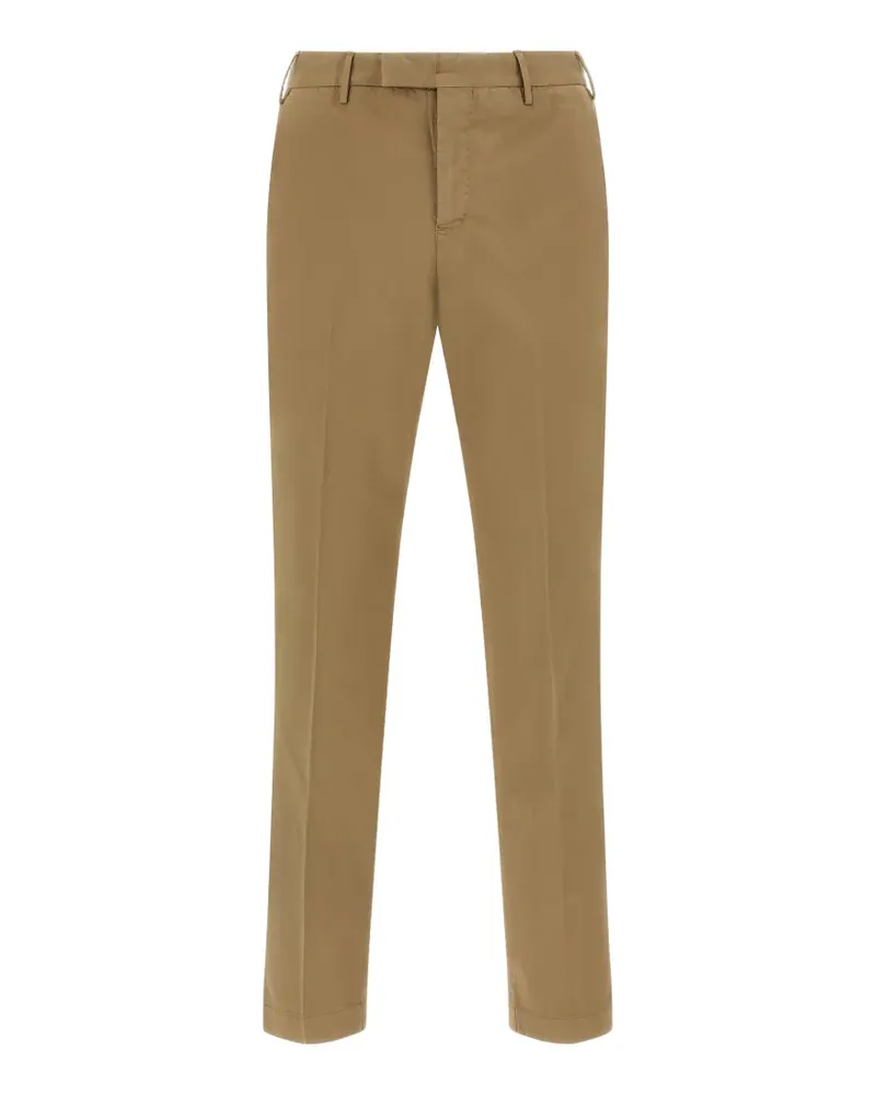 PT TORINO Master pressed-crease straight trousers - Nude Nude