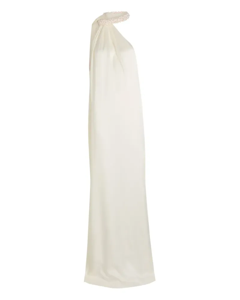 Stella McCartney beaded asymmetric maxi dress - Nude Nude