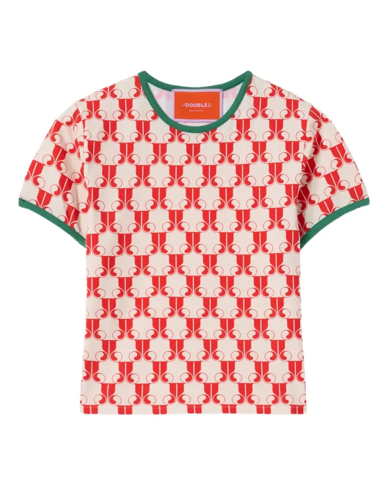 La DoubleJ T-Shirt mit Monogramm - Nude Nude