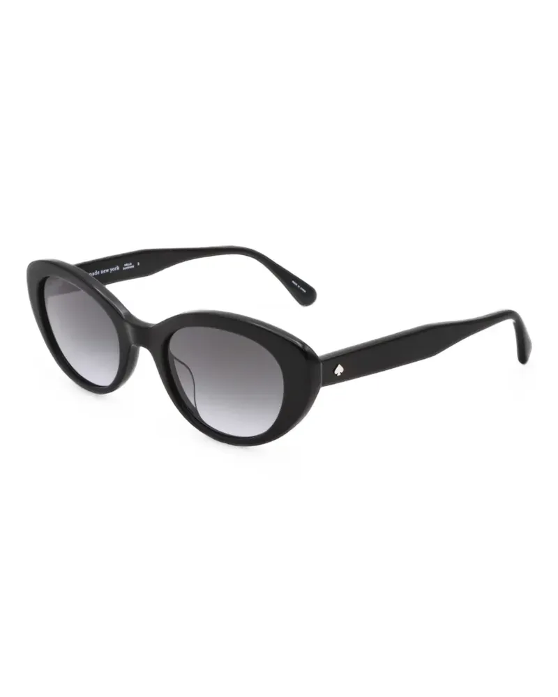 Kate Spade Runde Crystal Sonnenbrille - Schwarz Schwarz