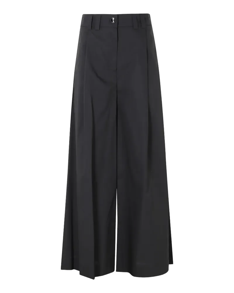 SOLOTRE pleated tailored trousers - Schwarz Schwarz