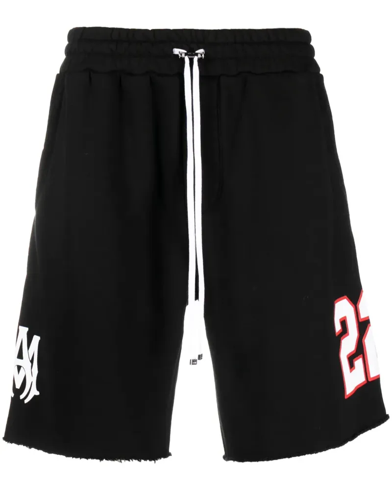 Amiri Weite Joggingshorts mit Logo-Print - Schwarz Schwarz