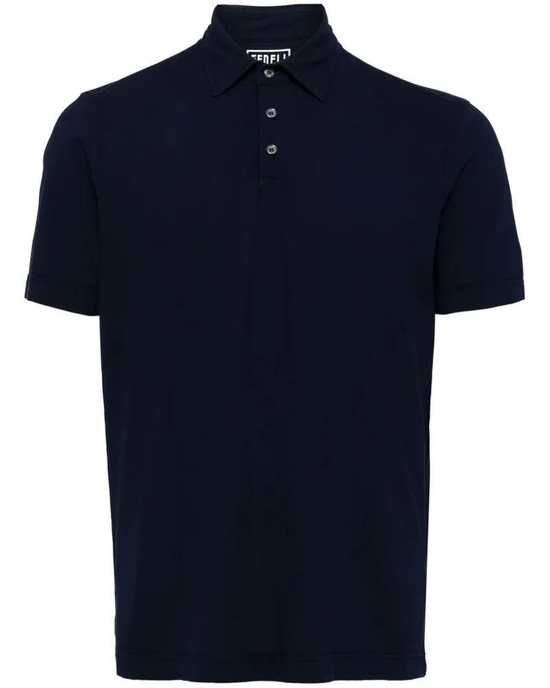 Fedeli Alby Poloshirt aus Jersey Blau