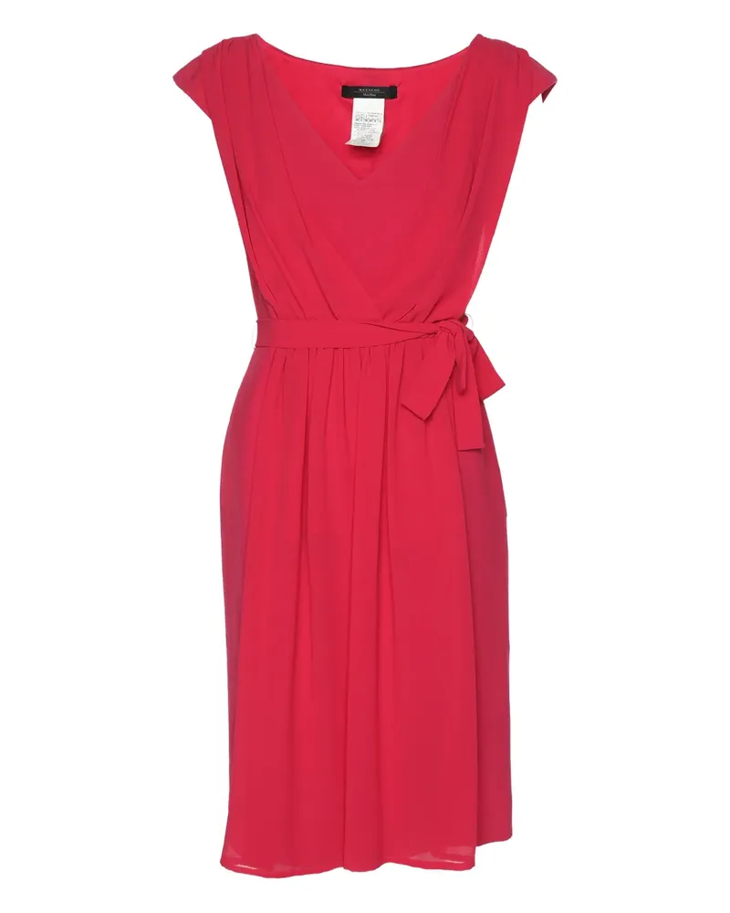 Max Mara Krepp-Midikleid mit Gürtel - Rosa Rosa