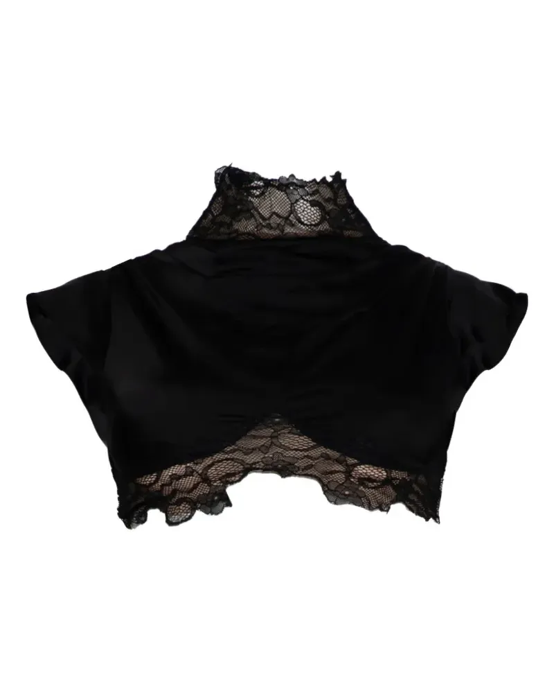 DI PETSA Midnight lace crop top - Schwarz Schwarz