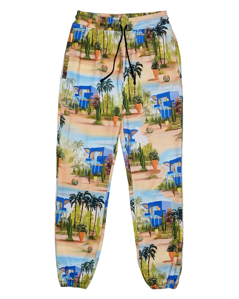 Les Benjamins graphic-print track pants - Grün Grün