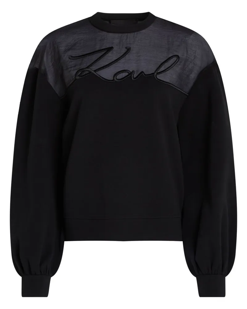 Karl Lagerfeld Sweatshirt mit Logo - Schwarz Schwarz