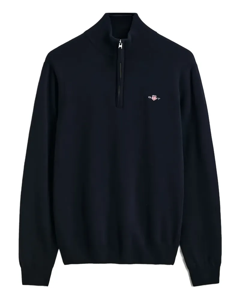 Gant Pullover mit kurzem Reißverschluss - Blau Blau
