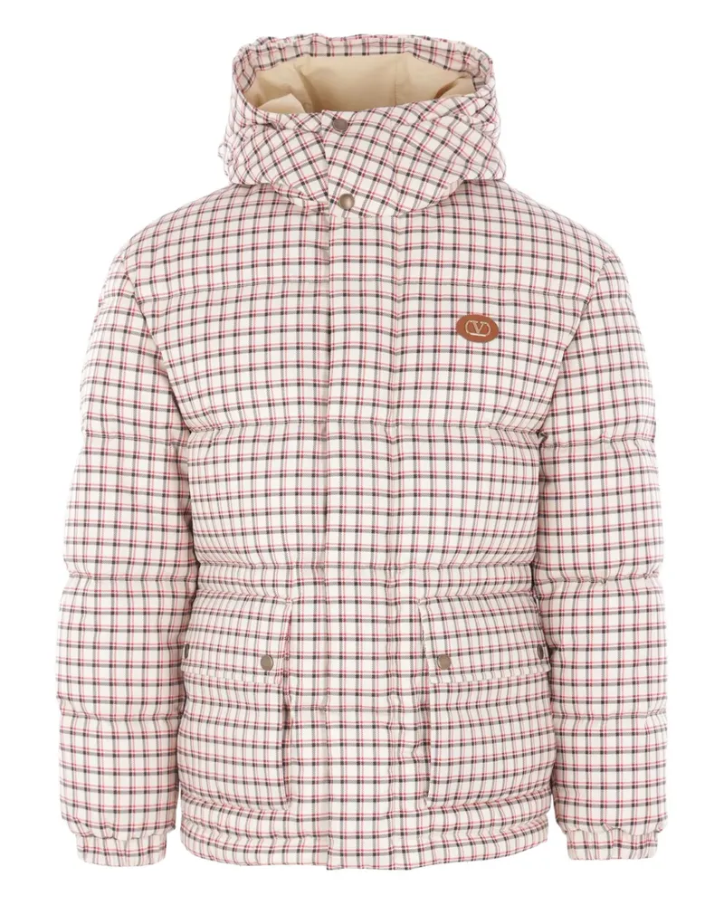 Valentino Garavani Karierter Mantel - Weiß Weiß