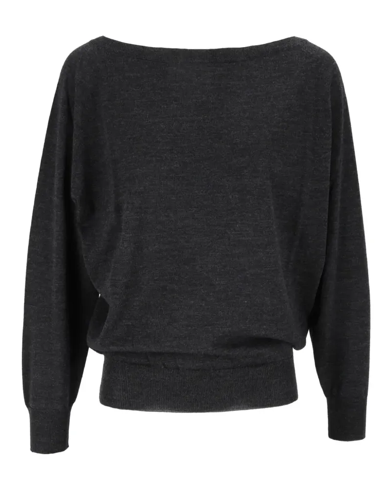 MC2 Saint Barth boat-neck merino sweater - Grau Grau