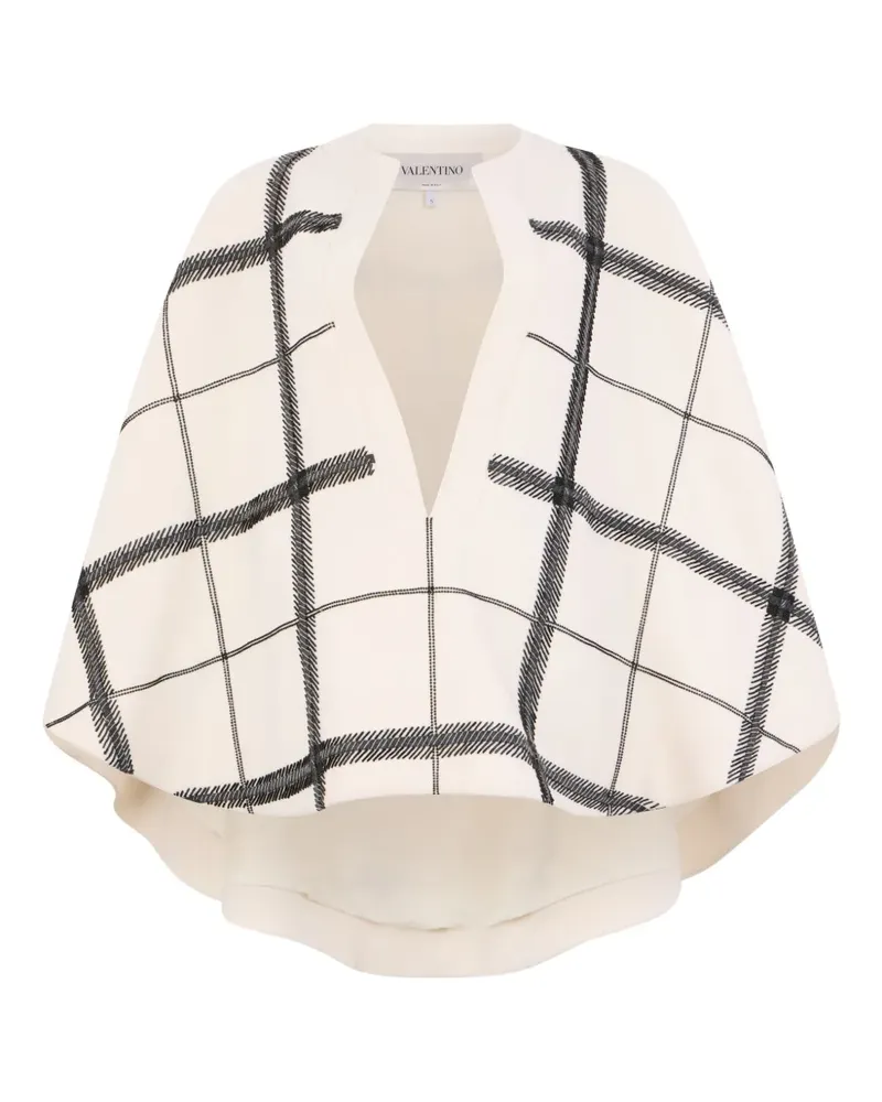 Valentino Garavani Cape mit Karomuster - Nude Nude