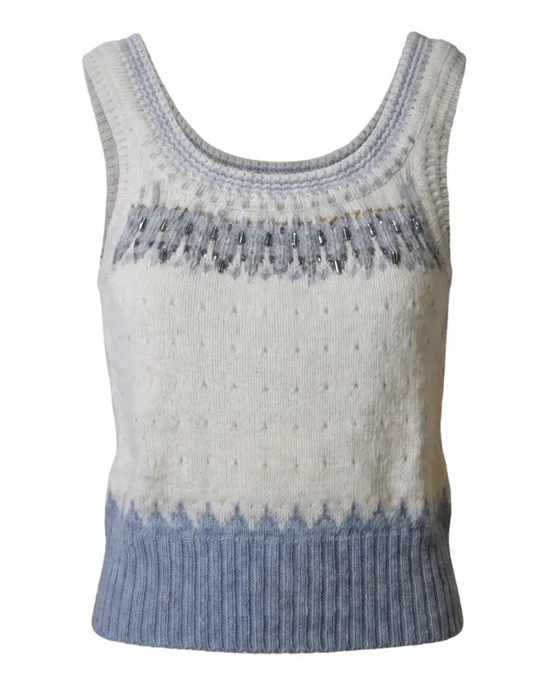 Ermanno Scervino bead-embellished top - Nude Nude