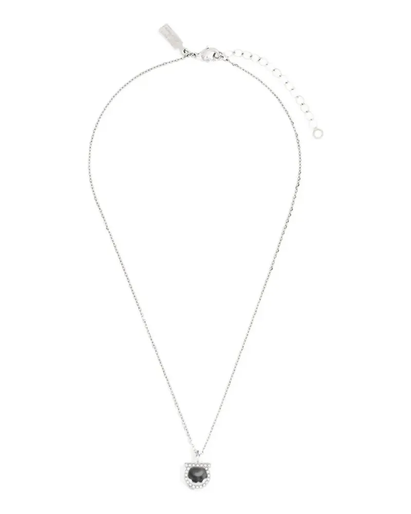Ferragamo Gancini Halskette mit Kristallen - Silber Silber