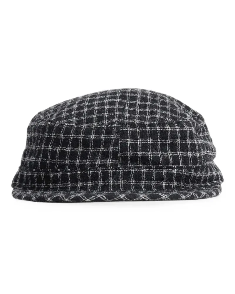 Undercover check-pattern wool cap - Schwarz Schwarz