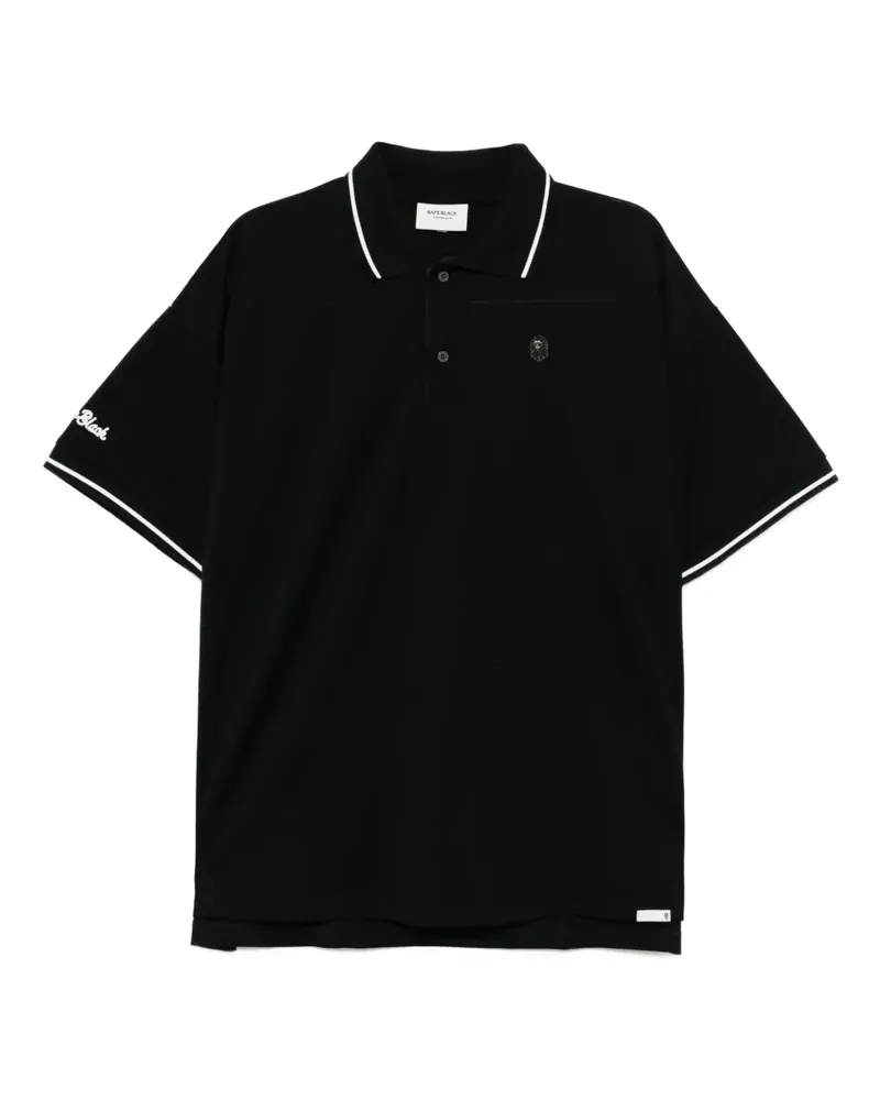 BAPE Poloshirt mit Logo-Stickerei - Schwarz Schwarz