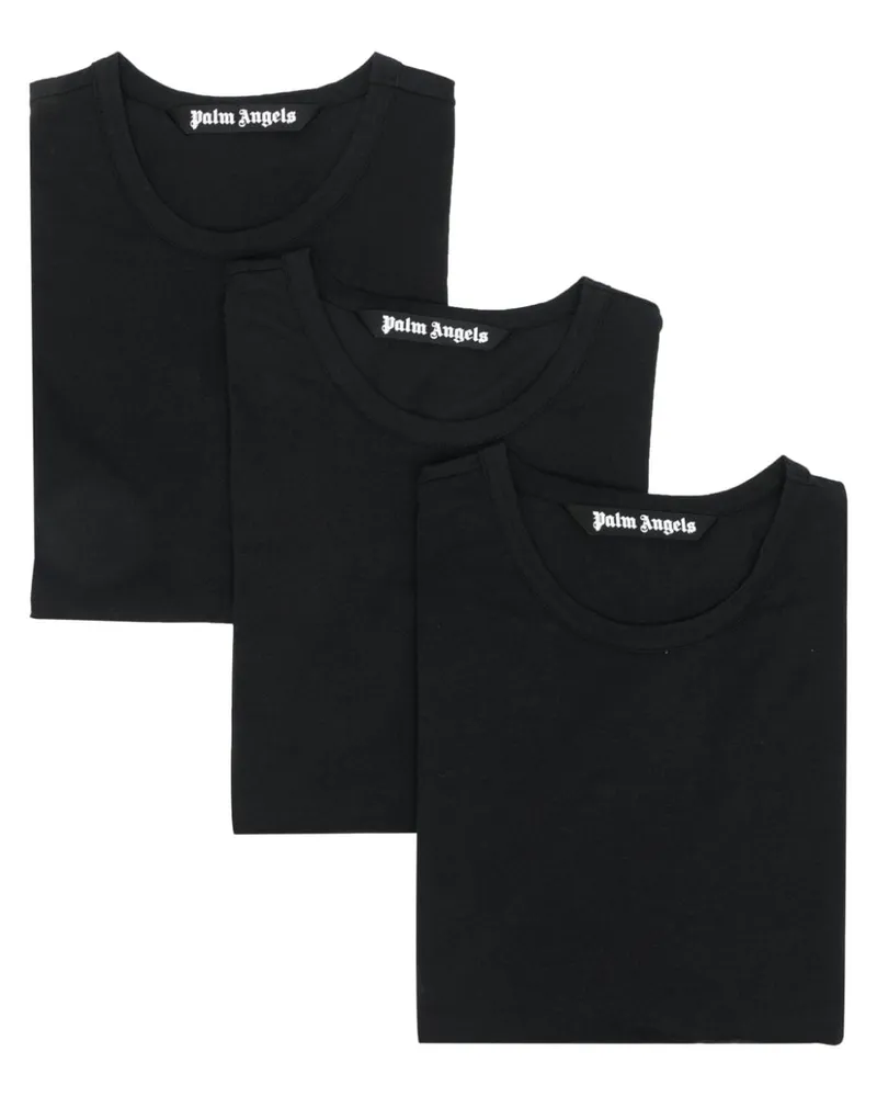 Palm Angels T-Shirt aus Baumwollstretch - Weiß Weiß