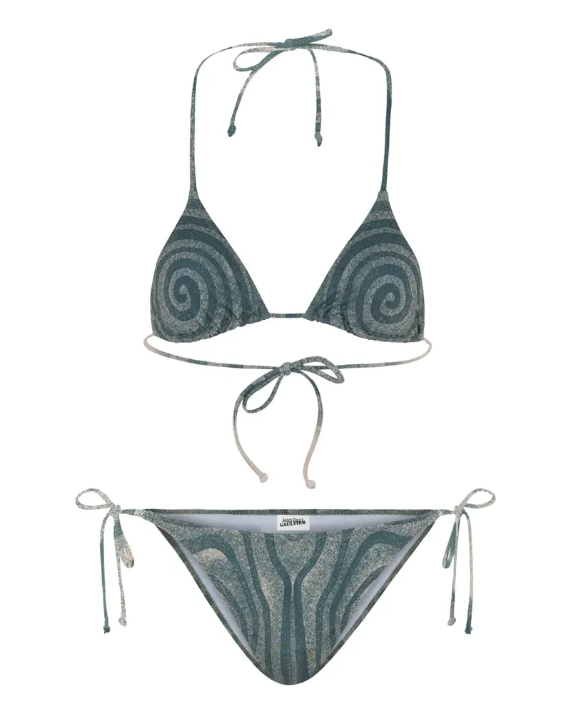 Jean Paul Gaultier Bikini mit Spiral-Print - Blau Blau