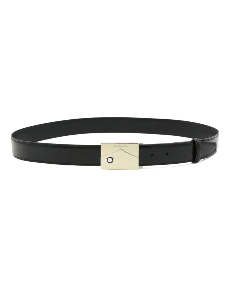 Montblanc Gürtel mit Logo-Schnalle - Schwarz Schwarz