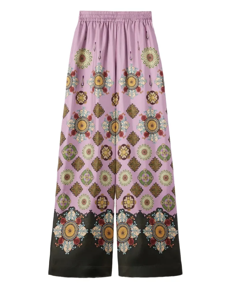 La DoubleJ Hose mit Blumen-Print - Rosa Rosa
